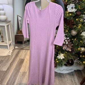 Old Navy Lavender Ribbed Knit Dress
